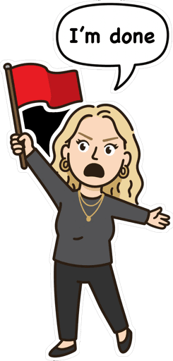Red flag sticker